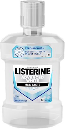 Ústna voda Advanced White Mild Taste Spearmint Listerine