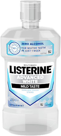 Ústna voda Advanced White Mild Taste Spearmint Listerine