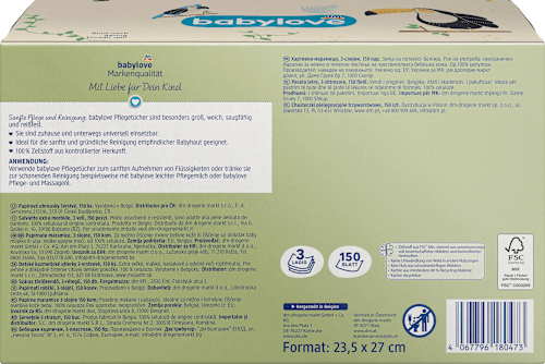 Babypflegetücher 3lagig babylove