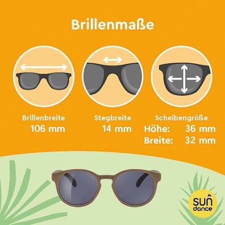Sonnenbrille Kids braun mit getönten Gläsern SUNDANCE