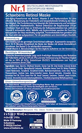 Gesichtsmaske Retinol (2x5 ml) Schaebens