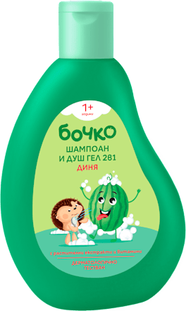 Детски шампоан и душ гел 2в1 Диня бочко