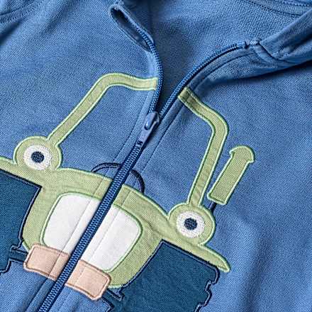 Sweatjacke mit Traktor-Applikation, blau, Gr. 98 ALANA
