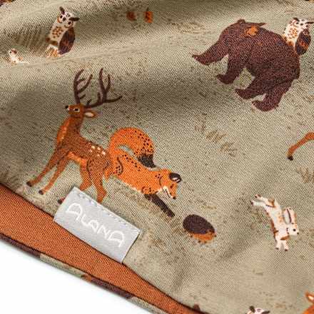 Loop Schal Pro Climate mit Waldtier-Muster, braun & grün ALANA