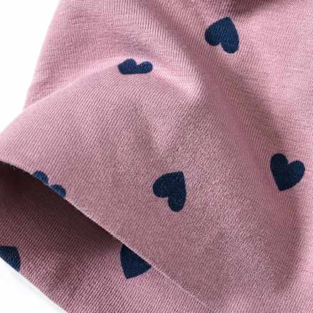 Beanie Pro Climate mit Herz-Muster, lila, Gr. 52/53 ALANA