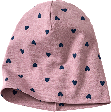 Beanie Pro Climate mit Herz-Muster, lila, Gr. 50/51 ALANA