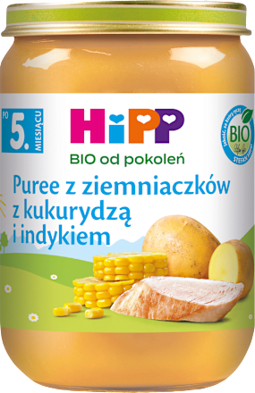 Puree z ziemniaczków z kukurydzą i indykiem BIO HiPP