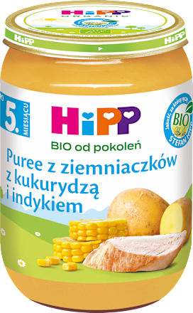 Puree z ziemniaczków z kukurydzą i indykiem BIO HiPP