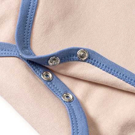 Body Langarm mit Knopfleiste, beige, Gr. 86/92 ALANA