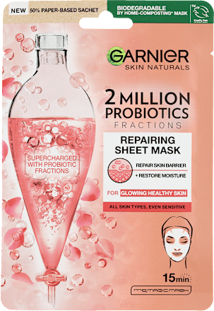 Maska w płachcie z probiotykami, regenerująca GARNIER SKIN NATURALS
