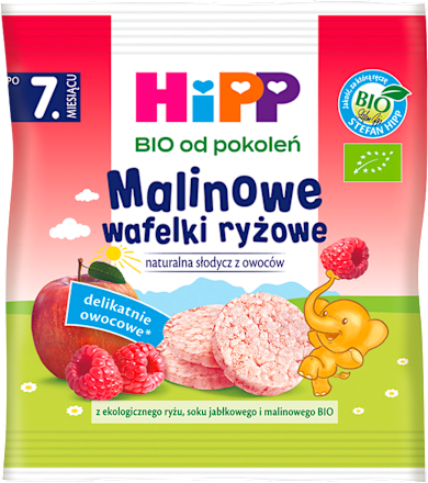 Malinowe wafelki ryżowe BIO HiPP