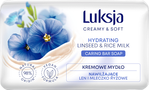 Kremowe mydło w kostce Linseed & Rice Milk Luksja