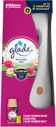 Odświeżacz powietrza w aerozolu automatycznym  - RELAXING ZEN - urządzenie glade