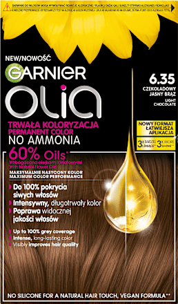 Farba do włosów czekoladowy jasny brąz 6.35 GARNIER olia