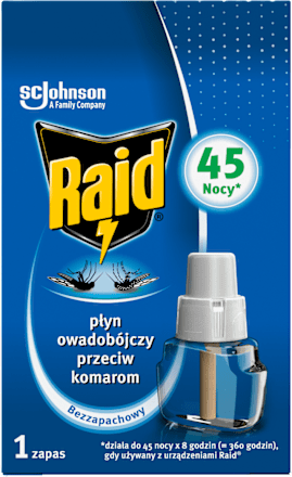 Zapas - płyn do urządzenia elektrycznego 45 nocy Raid