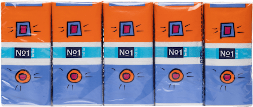 Chusteczki higieniczne No1, 3-warstwowe, 10x10 szt. bella