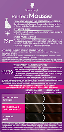 Permanente Schaumcoloration - Nr. 388 Dunkles Rotbraun Schwarzkopf Perfect Mousse