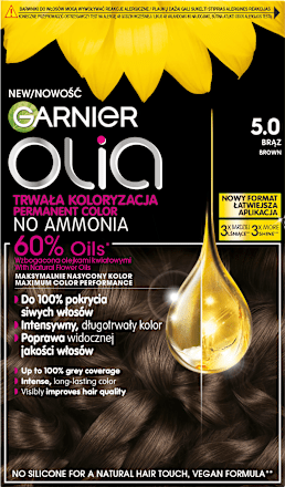 Farba do włosów brąz 5.0 GARNIER olia