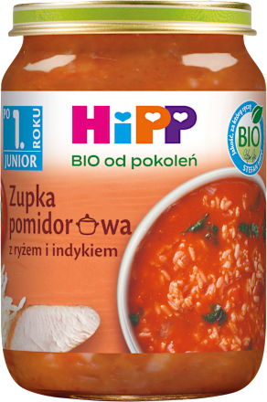 Zupka pomidorowa z ryżem i indykiem, po 12. miesiącu HiPP