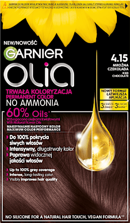Farba do włosów mroźna czekolada 4.15 GARNIER olia