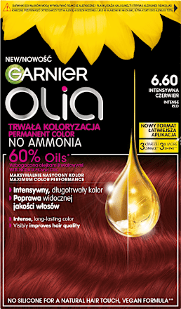 Farba do włosów intensywna czerwień 6.60 GARNIER olia