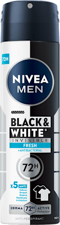 Black & White Fresh + Antibacterial dezodorans u spreju NIVEA MEN
