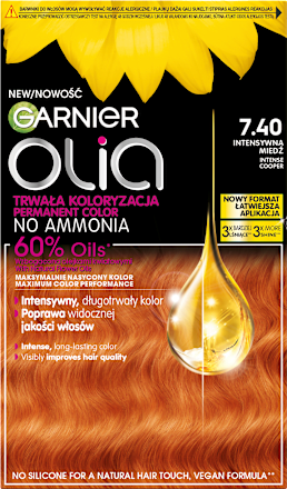 Farba do włosów intensywna miedź 7.40 GARNIER olia