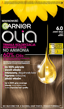 Farba do włosów jasny brąz 6.0 GARNIER olia