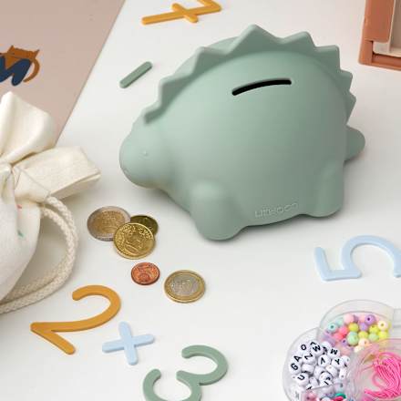 Spardose Dino, dusty mint (14x11x12 cm)  LIEWOOD