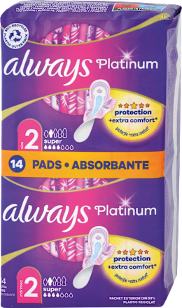 Platinum hygienické vložky Ultra Super Plus always