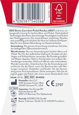 Anti Pickel Patches akut SOS