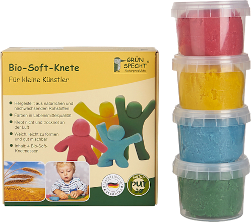Soft-Knete Set 4tlg Grünspecht