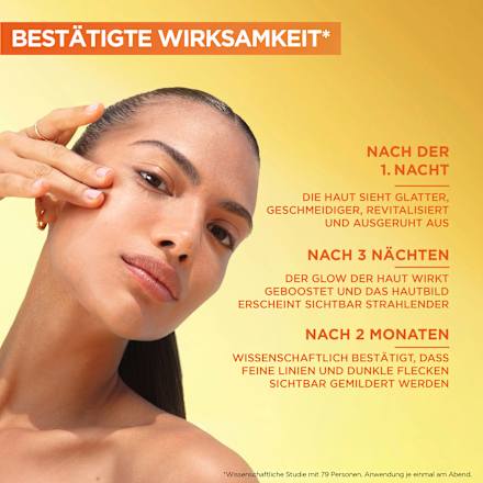 Nachtserum Glow Booster mit Vitamin C & Hyaluronsäure Garnier Skin Active