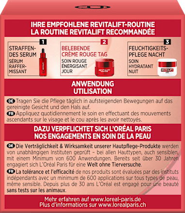 Gesichtscreme Revitalift Crème Rouge L'ORÉAL PARiS REVITALIFT