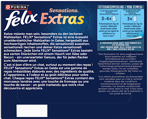 Nassfutter Katze Geschmacksvielfalt vom Land, Sensations Extras Multipack (24x85 g) Felix