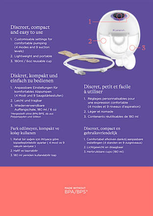 Milchpumpe tragbar, elektrisch Lansinoh
