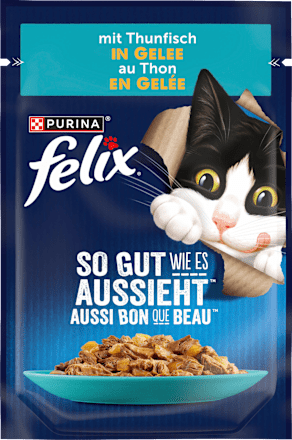 Nassfutter Katze mit Thunfisch in Gelee, So gut wie es aussieht, Adult Felix