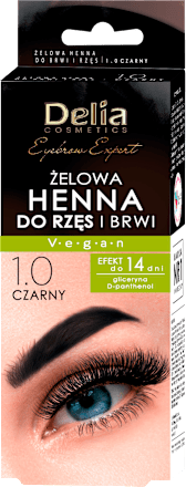 DC - HENNA ŻELOWA d/brwi i rzęs 1.0 CZARNA  Delia COSMETICS