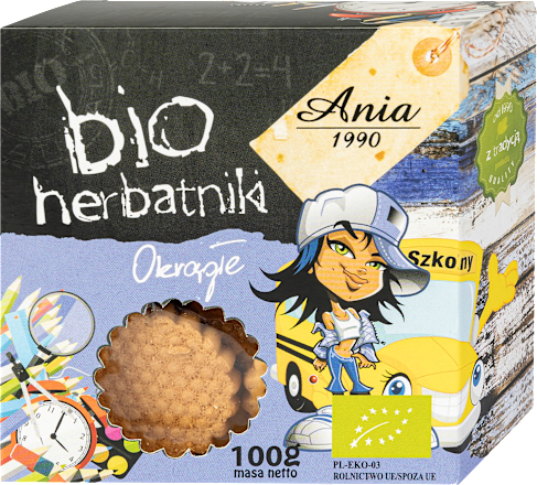 Herbatniki szkolne okrągłe BIO Ania 1990