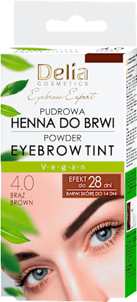 HENNA PUDROWA do brwi 4.0 BRĄZOWA Delia COSMETICS