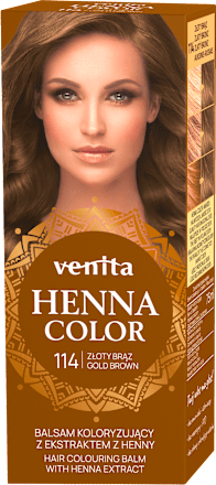 Balsam koloryzujący z ekstraktem z henny Henna Color Złoty Brąz nr 114, tuba Venita