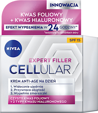 Krem przeciwzmarszczkowy na dzień SPF 15 Hyaluron Cellular Filler NIVEA