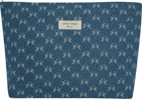 Kulturbeutel Jeans mit Schleifen "Lovely Things" manòu
