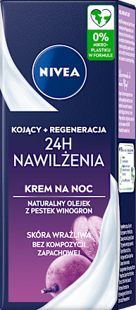 Krem kojąco-regenerujący na noc 24h nawilżenia NIVEA