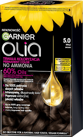 Farba do włosów brąz 5.0 GARNIER olia