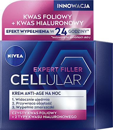 Krem na noc Hyaluron Cellular Filler zaawansowany przeciwzmarszczkowy NIVEA