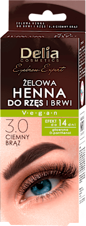 DC - HENNA ŻELOWA d/brwi i rzęs 3.0 CIEMNY BRĄZ Delia COSMETICS