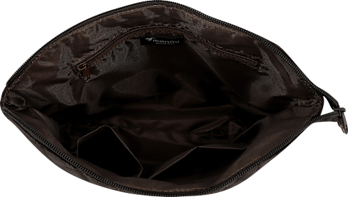 Kulturbeutel mit Pailetten dunkelbraun manòu