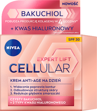 Krem przeciwzmarszczkowy na dzień Hyaluron Cellular Filler + odbudowa elastyczności NIVEA