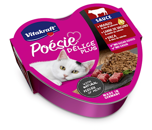 Cibo umido per gatti Poesie Delice Plus con manzo Vitakraft